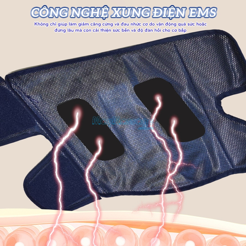 Máy massage bắp chân và bắp tay Booster Boluojun ST-505A sử dụng công nghệ xung điện EMS làm giảm căng cứng và đau nhức