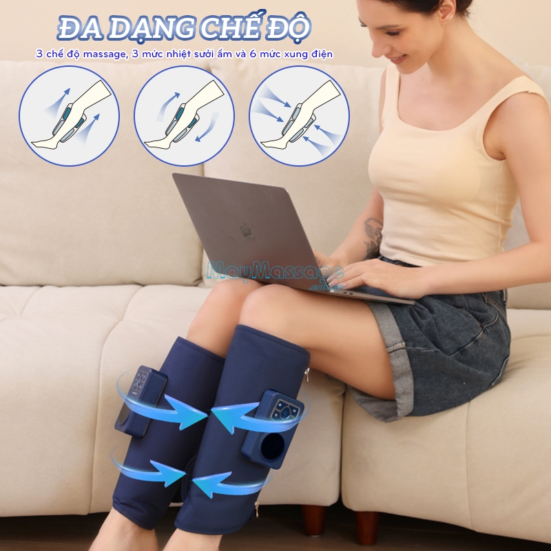 Máy massage bắp chân và bắp tay Booster Boluojun ST-505A có đa dạng chế độ tùy chọn