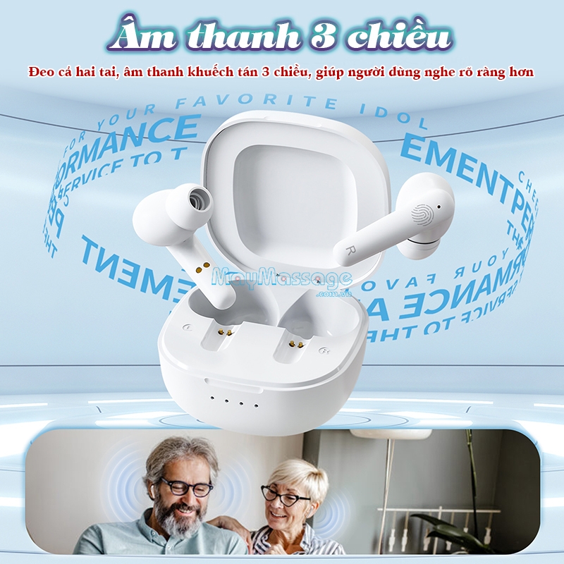 Tai nghe trợ th&iacute;nh kh&ocirc;ng d&acirc;y &acirc;m thanh 3 chiều FUNMIC EN-D22