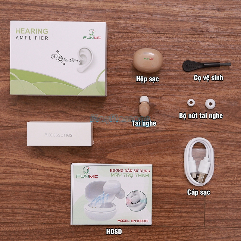 Tai nghe trợ th&iacute;nh kh&ocirc;ng d&acirc;y FUNMIC EN-IA001A