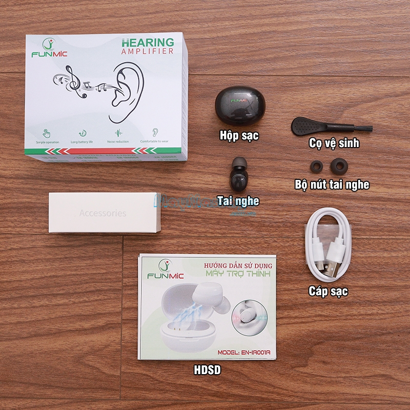 Tai nghe trợ th&iacute;nh kh&ocirc;ng d&acirc;y FUNMIC EN-IA001A