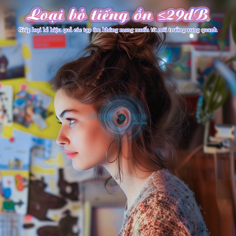 Tai nghe trợ th&iacute;nh kh&ocirc;ng d&acirc;y bộ loại bỏ tiếng ồn FUNMIC EN-IA006A