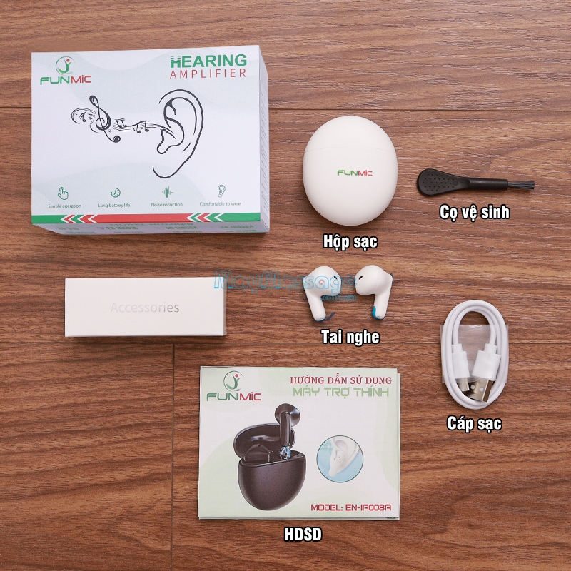 Tai nghe trợ thính không dây bộ phụ kiện FUNMIC EN-IA008A