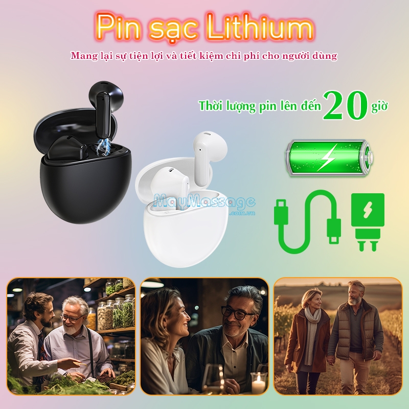 Tai nghe trợ thính không dây pin sạc lithium FUNMIC EN-IA008A