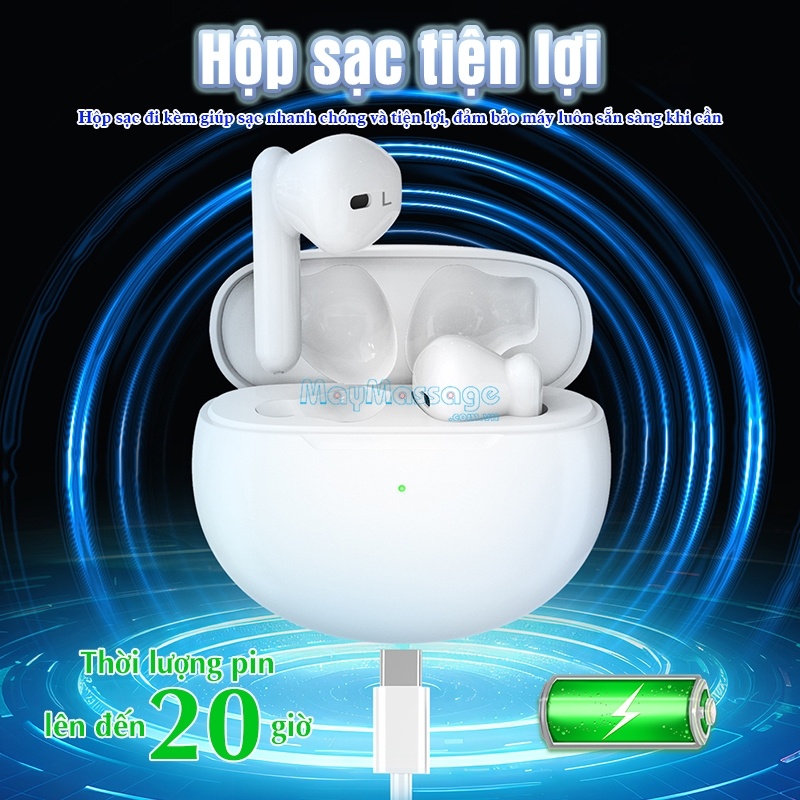 Tai nghe trợ th&iacute;nh kh&ocirc;ng d&acirc;y hộp sạc tiện lợi FUNMIC EN-IA013A