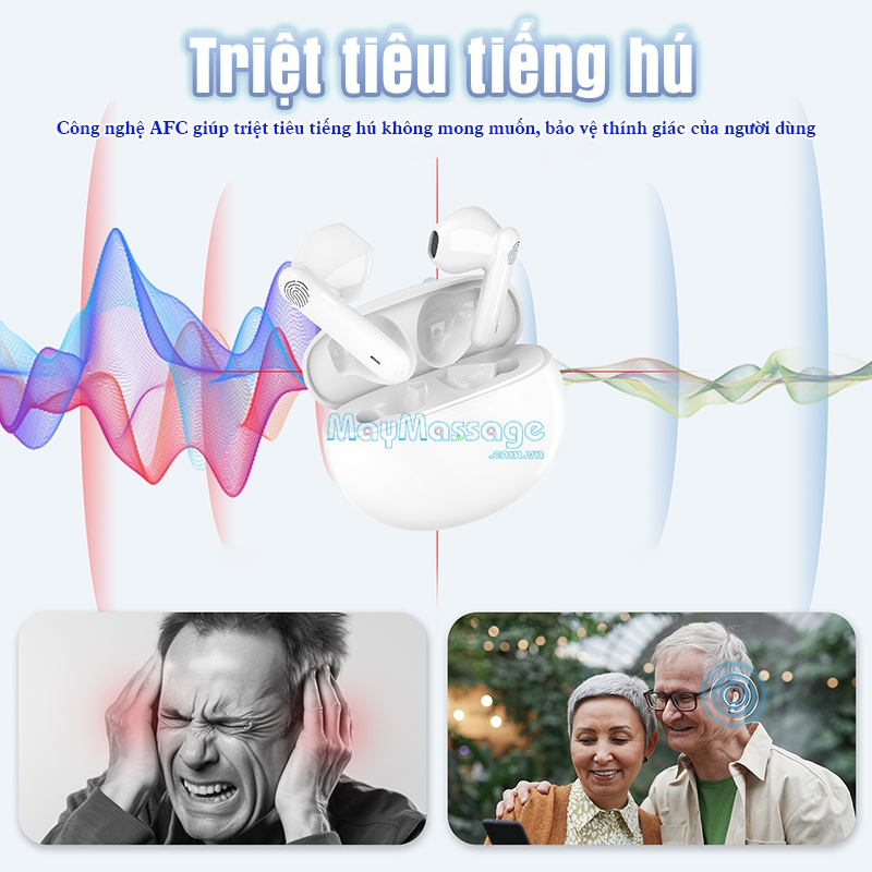 Tai nghe trợ th&iacute;nh kh&ocirc;ng d&acirc;y triệt ti&ecirc;u tiếng h&uacute; FUNMIC EN-IA013A