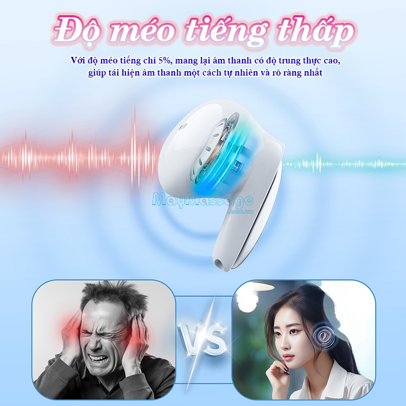 Tai nghe trợ thính không dây độ méo tiếng thấp FUNMIC EN-IA102B