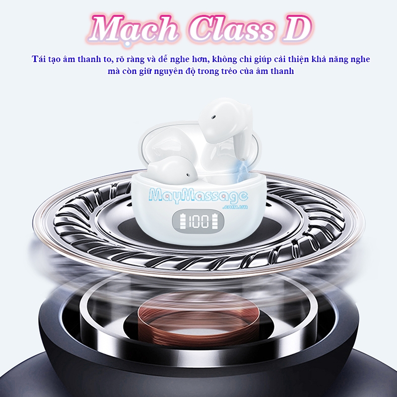 Tai nghe trợ thính không dây khuếch đại âm thanh FUNMIC EN-IA102B