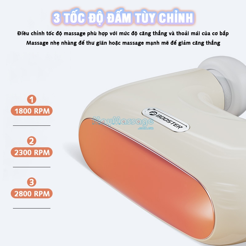 Súng massage cầm tay với 3 tốc độ đấm tùy chỉnh Booster Mini KK