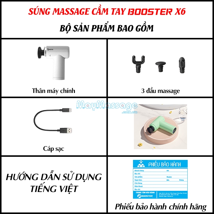 Súng massage cầm tay mini Booster X6
