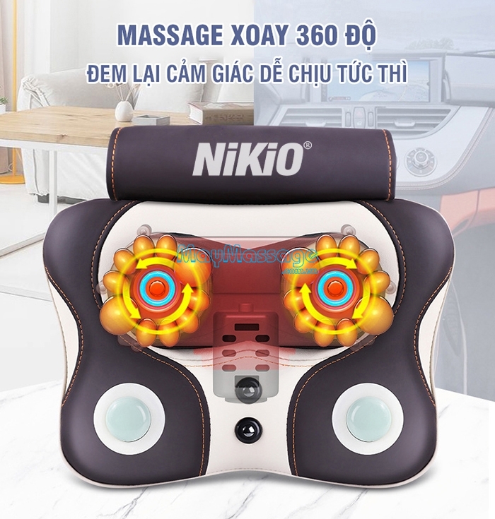 Máy massage lưng Nikio NK-136AC đánh tan cơn đau lưng mang lại cảm giác dễ chịu 