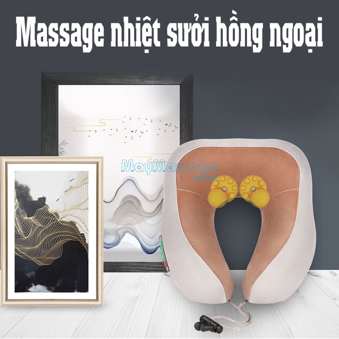 Gối massage chữa mất ngủ YJ-818 giúp tạo cảm giác thoải mái thư giãn 