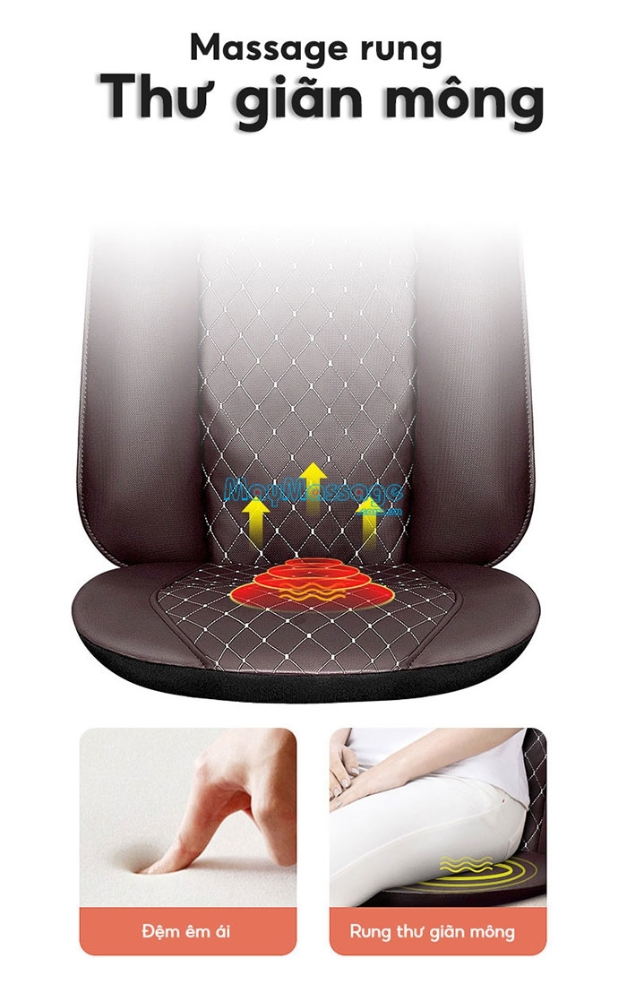 Ghế massage Mingzhen MZ-166U giảm đau thoái hoá cột sống thắt lưng 