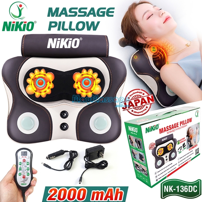 Máy massage cổ vai gáy Nikio NK-136DC giảm đau cứng cổ gáy