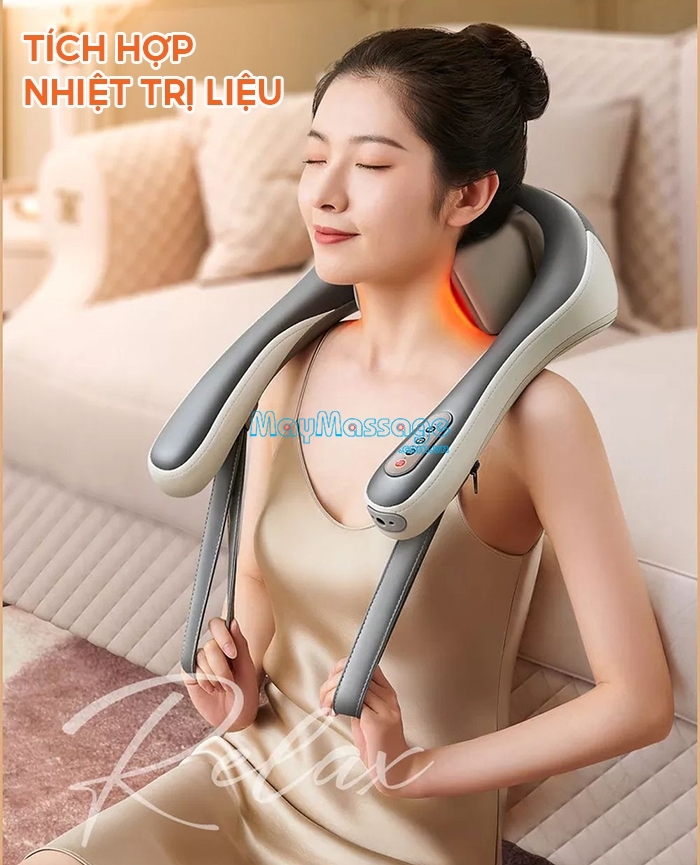 Máy massage cổ vai gáy Nikio NK-138 trị liệu giảm đau cổ vai gáy 