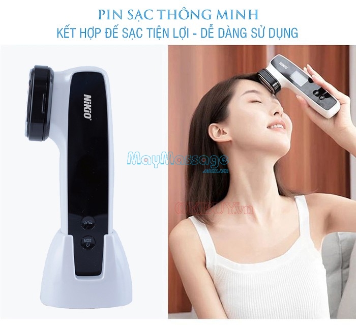 Máy nâng cơ Nikio NK-128 massage ion thúc đẩy tinh chất thẩm thấu