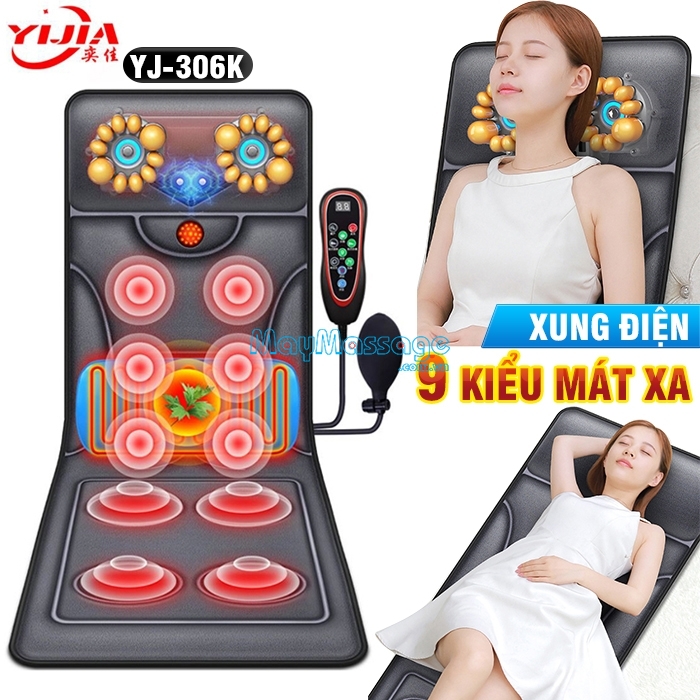 Nệm massage trị liệu YIJIA YJ-306K giúp giảm stress và căng thẳng 