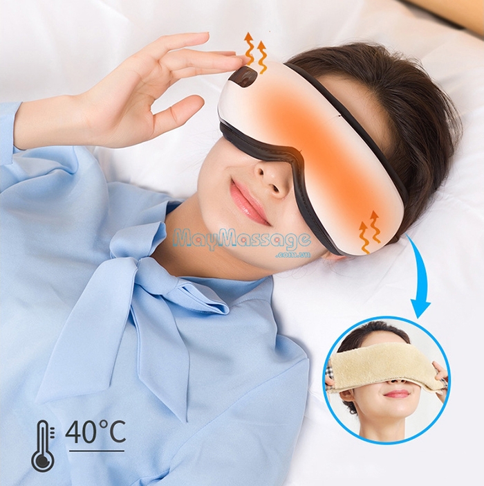 Máy massage Bluetooth Eye Care bằng nhiệt giúp sưởi ấm mắt giảm đau mắt