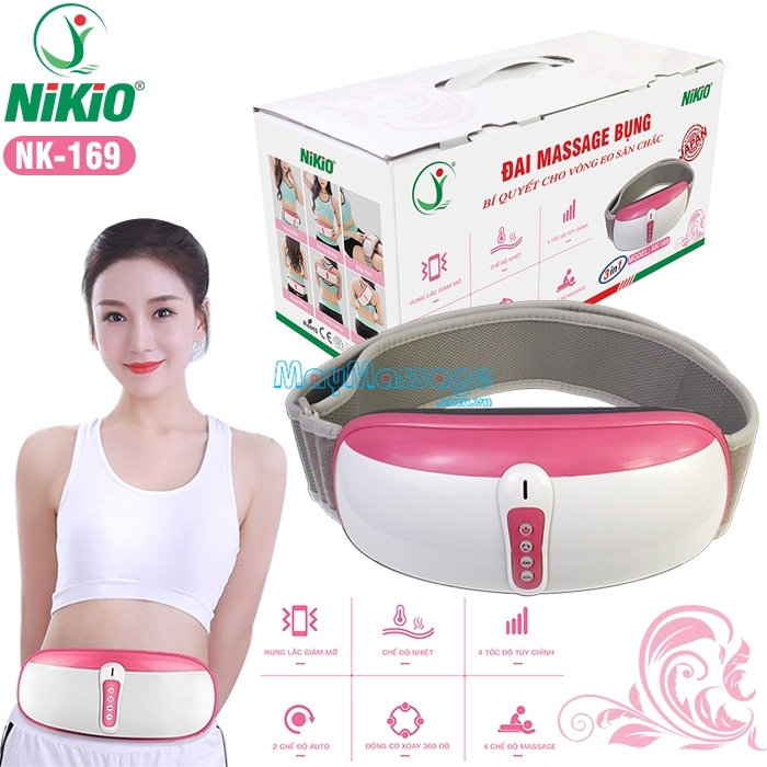 Máy massage Nikio NK-169 giảm mỡ nhờ động cơ massage 360 độ 