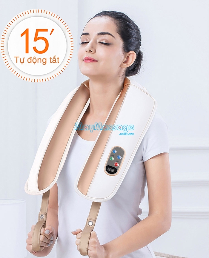 Sử dụng máy massage cổ vai gáy để xoa bóp, massage các huyệt dạo giảm đau nhanh chóng