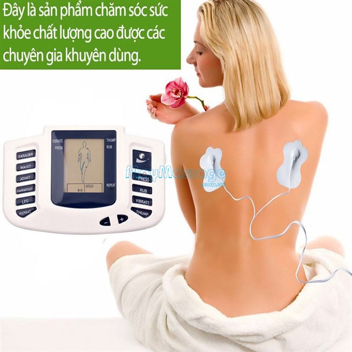 Máy massage xung điện 6 miếng dán kết hợp massage giúp thư giãn hiệu quả
