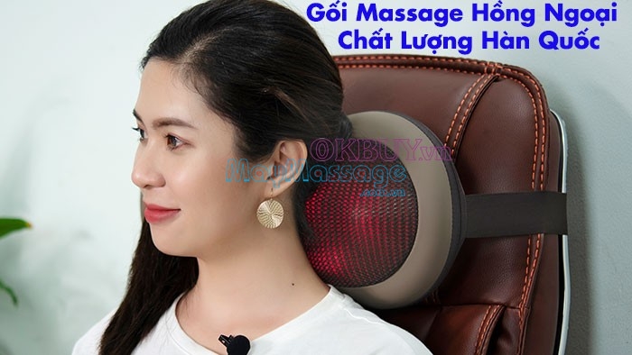 Gối massage giúp cải thiện tuần hoàn máu, giảm tê cổ, đau vai gáy