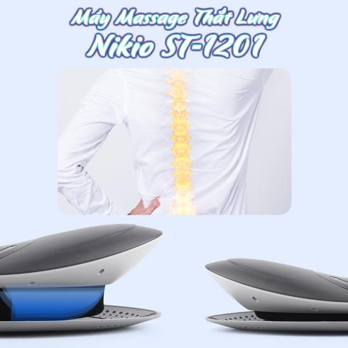 Máy massage thắt lưng Nikio ST-1201 - Tích hợp công nghệ rung và nhiệt hồng ngoại hỗ trợ giảm đau hiệu quả