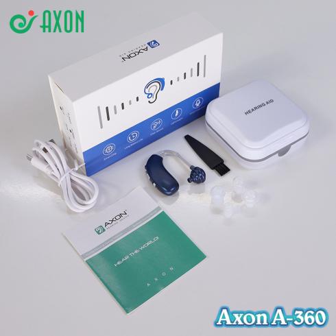 Máy trợ thính Axon A-360 - Kết nối Bluetooth nghe nhạc 4 nút tai Silicon thay đổi