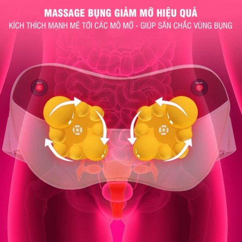 Máy (gối) massage đánh tan mỡ bụng mát xa cổ vai gáy chuyên sâu YIJIA YJ-209