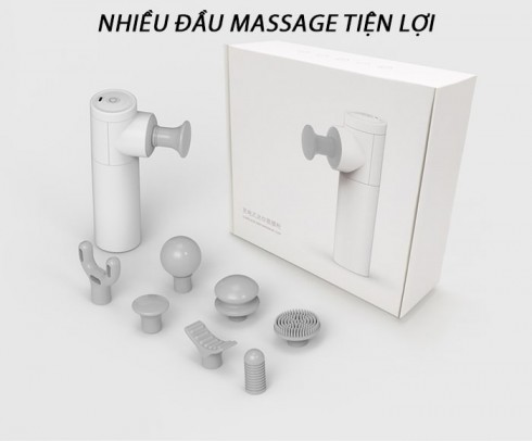 Súng massage cầm tay mini Puli PL-657 - 7 đầu thiết kế kiểu dáng mới mát xa giảm đau nhức toàn thân