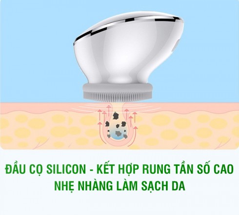 Máy massage rửa mặt đa năng Nikio NK-121 - Pin sạc