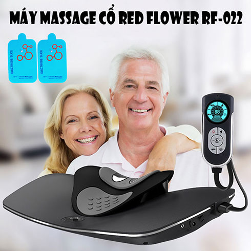 Máy massage cổ xung điện kết hợp áp suất khí RED FLOWER RF-022