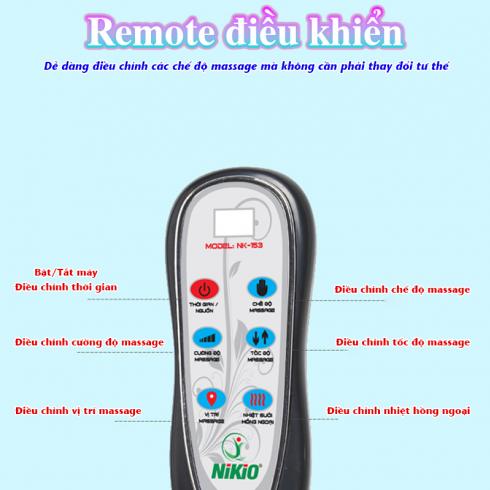 Nệm massage toàn thân đa năng Nikio NK-153 - Chất liệu PVC mềm mại với 5 đèn hồng ngoại và rung mát xa