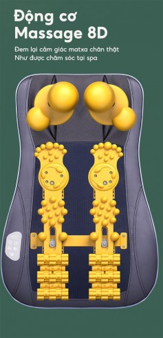 Đệm massage lưng cổ vai gáy YIJIA YJ-M11 - Pin sạc