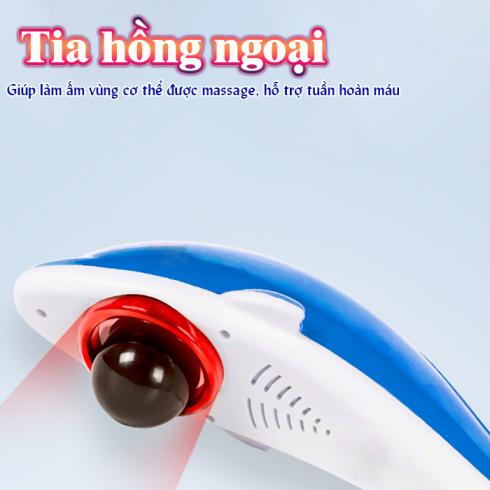 Máy massage cầm tay cá heo Nikio PL-608B - 6 đầu dòng cải tiến mới
