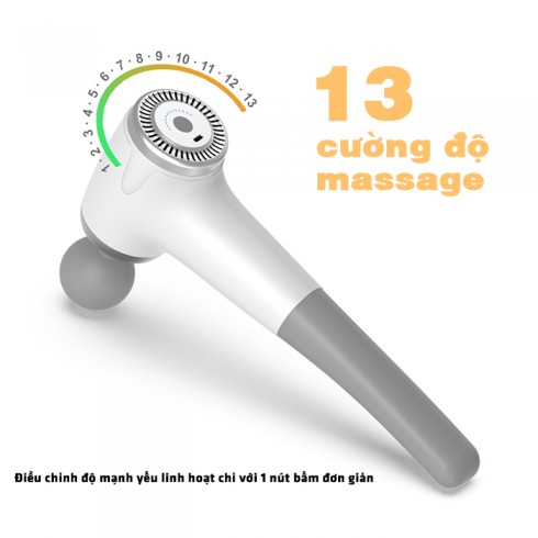 Máy massage cầm tay Puli PL-629 - Tay cầm dài matxa toàn thân 13 tốc độ đấm