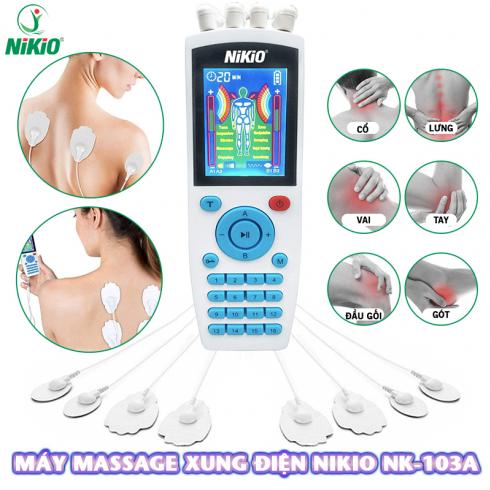 Máy massage xung điện Nikio NK-103A tích hợp TENS và EMS và đa chức năng