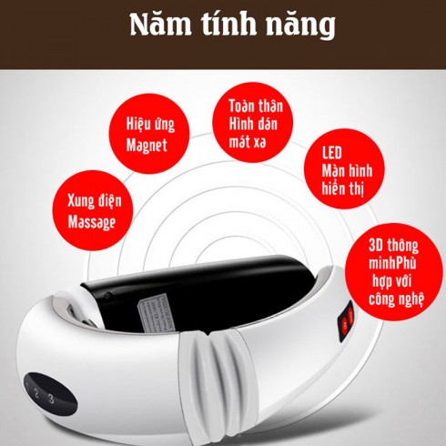 Máy massage cổ 3D xung điện trị liệu KL-5830