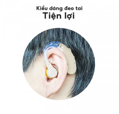 Máy trợ thính không dây đeo vành tai Axon V-185 - Kèm hộp
