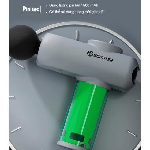 Súng massage mini Booster V2 cầm tay giãn cơ - Pin sạc 8 đầu