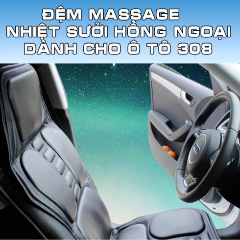 Đệm massage trên ô tô nhiệt nóng MingZhen 308 - 24V
