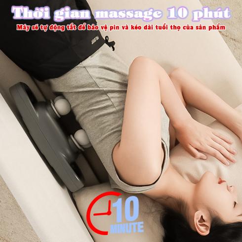 Máy đấm lưng cầm tay Nikio NK-272 PRO cao cấp 6 đầu massage toàn diện