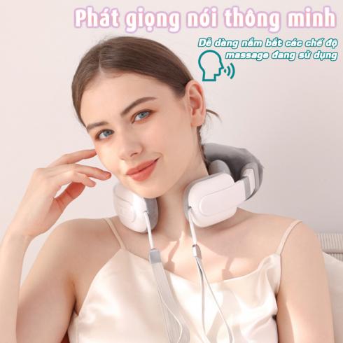 Máy massage cổ vai gáy pin sạc ST-321 - 3 chế độ xoa bóp 2 chế độ nhiệt sưởi và công nghệ nhiệt sưởi ấm