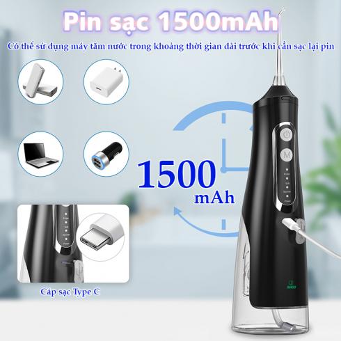 Máy tăm nước cầm tay Nikio NK-M209 - Tia nước siêu nhỏ 06 mm vòi phun xoay 360 độ