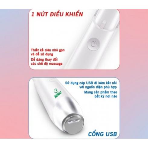 Bút massage mắt môi Nikio NK-115 - Giảm quầng thâm bọng mắt và giúp ngủ ngon hơn