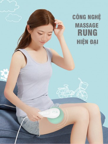 Máy massage cầm tay 4 đầu Puli PL-664AC4 - 5 kiểu rung 6 cường độ mát xa. Giảm đau nhức và giảm mỡ t