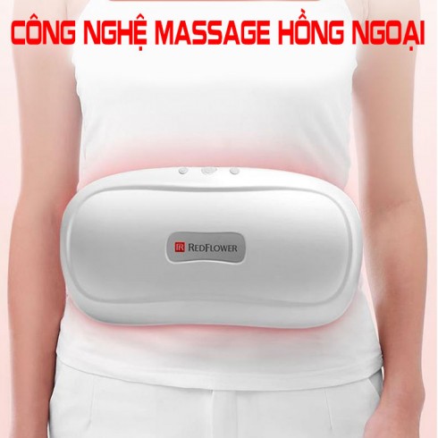 Đai massage bụng pin sạc xoay xoắn giảm mỡ bụng RED FLOWER RF-013S