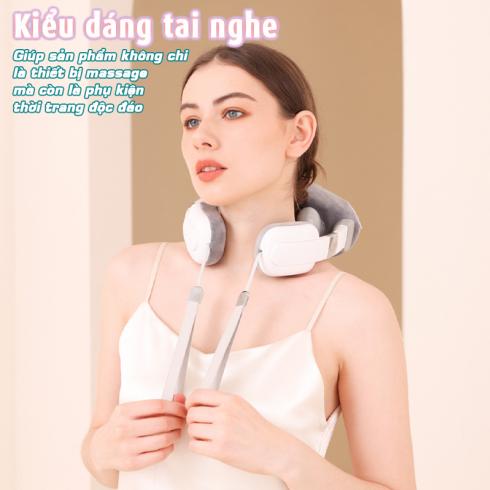 Máy massage cổ vai gáy pin sạc ST-321 - 3 chế độ xoa bóp 2 chế độ nhiệt sưởi và công nghệ nhiệt sưởi ấm