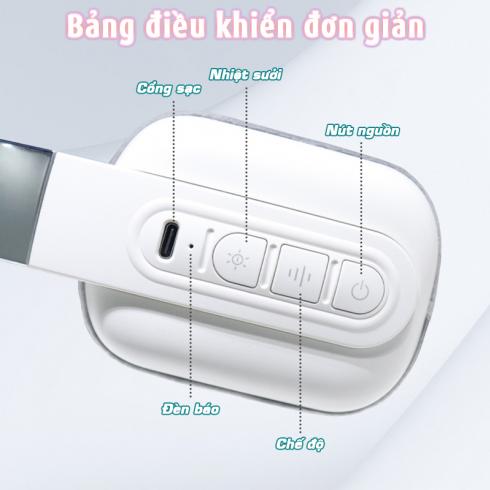 Máy massage cổ vai gáy pin sạc ST-321 - 3 chế độ xoa bóp 2 chế độ nhiệt sưởi và công nghệ nhiệt sưởi ấm