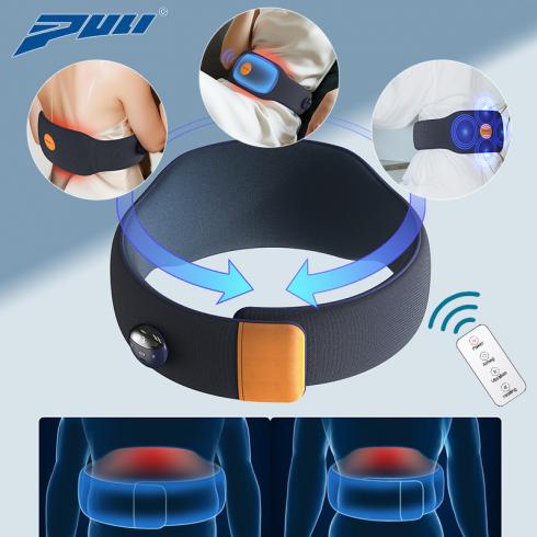Đai massage bụng rung nóng kết hợp túi khí Puli PL-518 - Mẫu mới pin sạc không dây